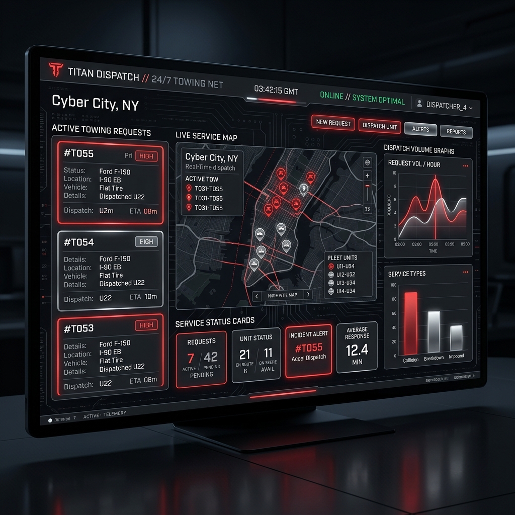 TTTOW Dispatcher Control SaaS Dashboard